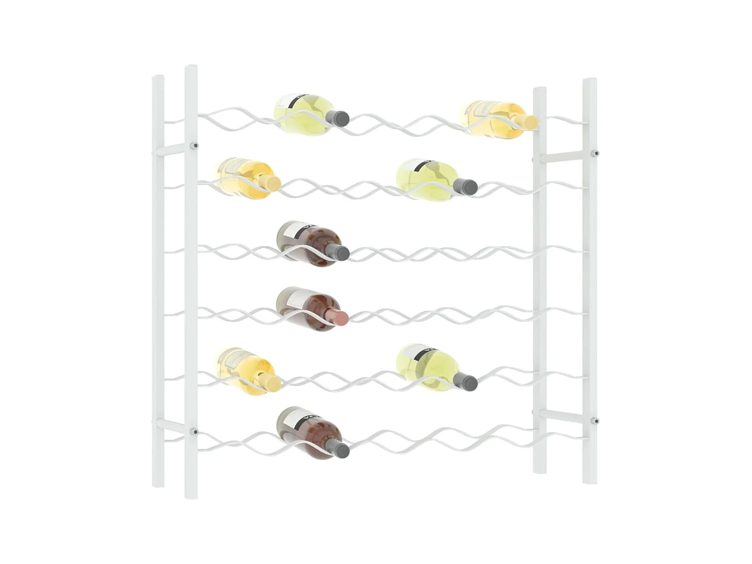 Casier à bouteilles pour 36 bouteilles Blanc Métal FR223120