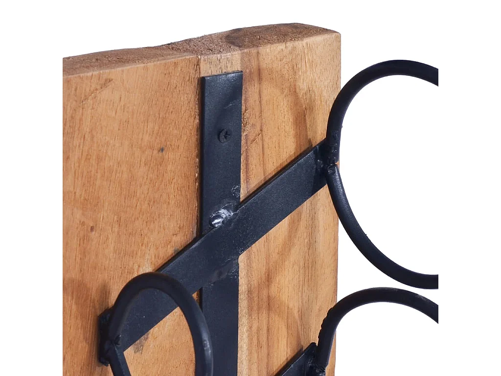 Casier à bouteilles pour 6 bouteilles 35x35x100 cm Teck massif FR244564