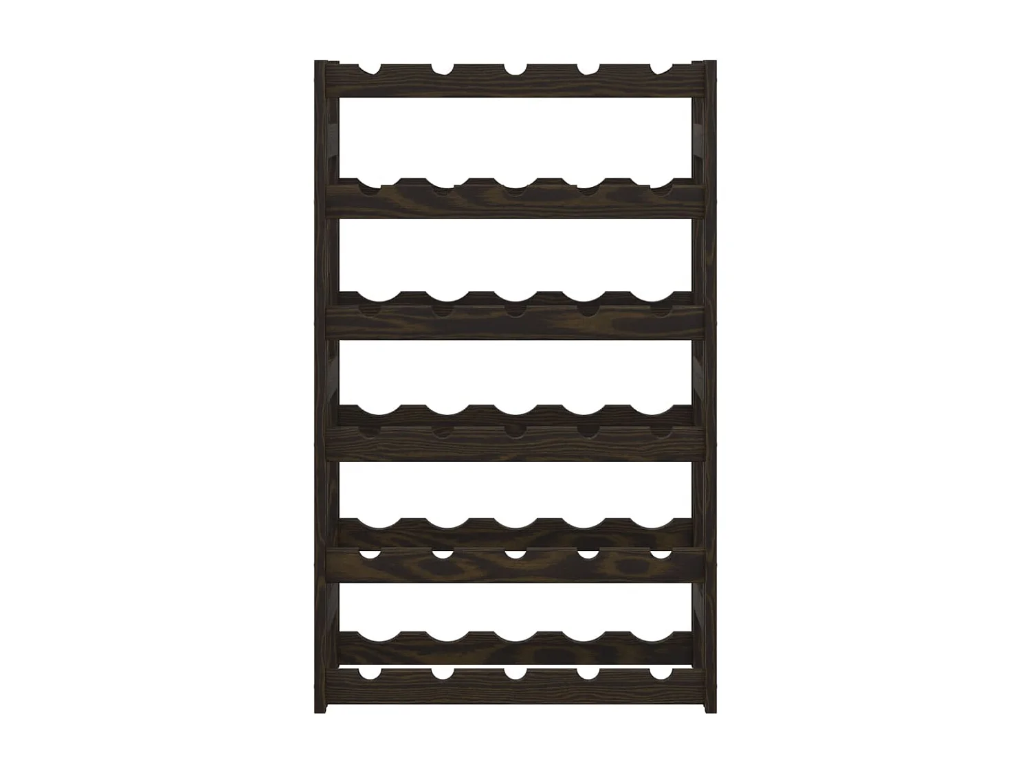 Casier à bouteilles pour 30 bouteilles noir bois pin solide FR239953