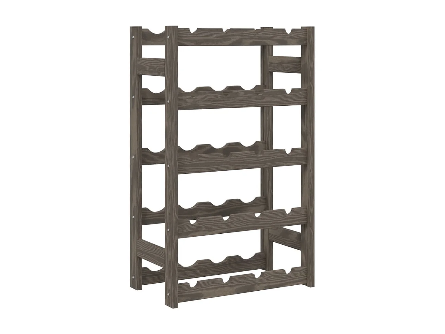 Casier à bouteilles pour 20 bouteilles gris bois pin solide FR790535
