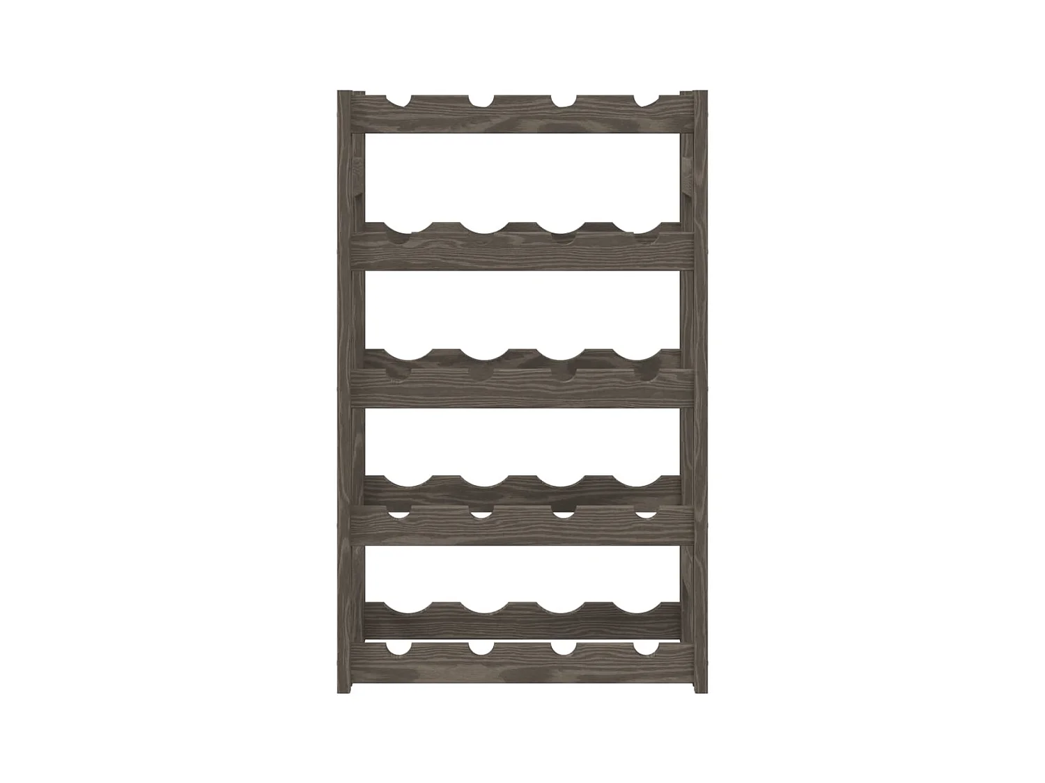 Casier à bouteilles pour 20 bouteilles gris bois pin solide FR790535
