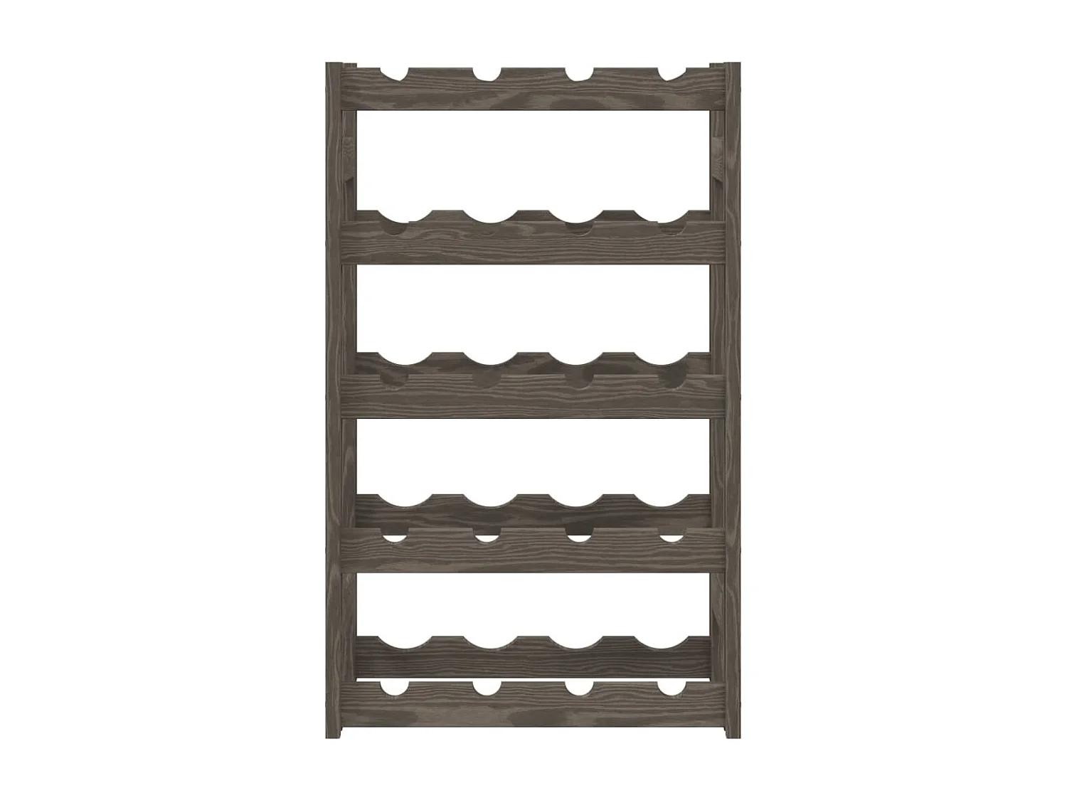 Casier à bouteilles pour 20 bouteilles gris bois pin solide FR790535