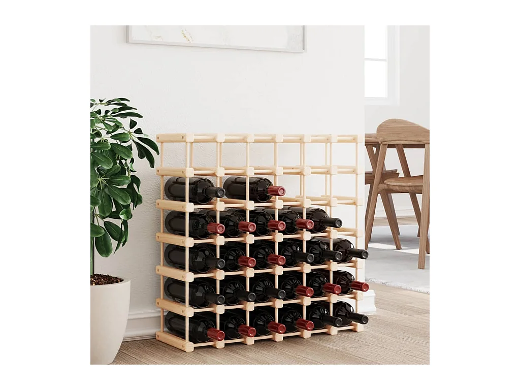 Casier à vin pour 42 bouteilles 68,5x23x68,5 cm pin massif FR577209