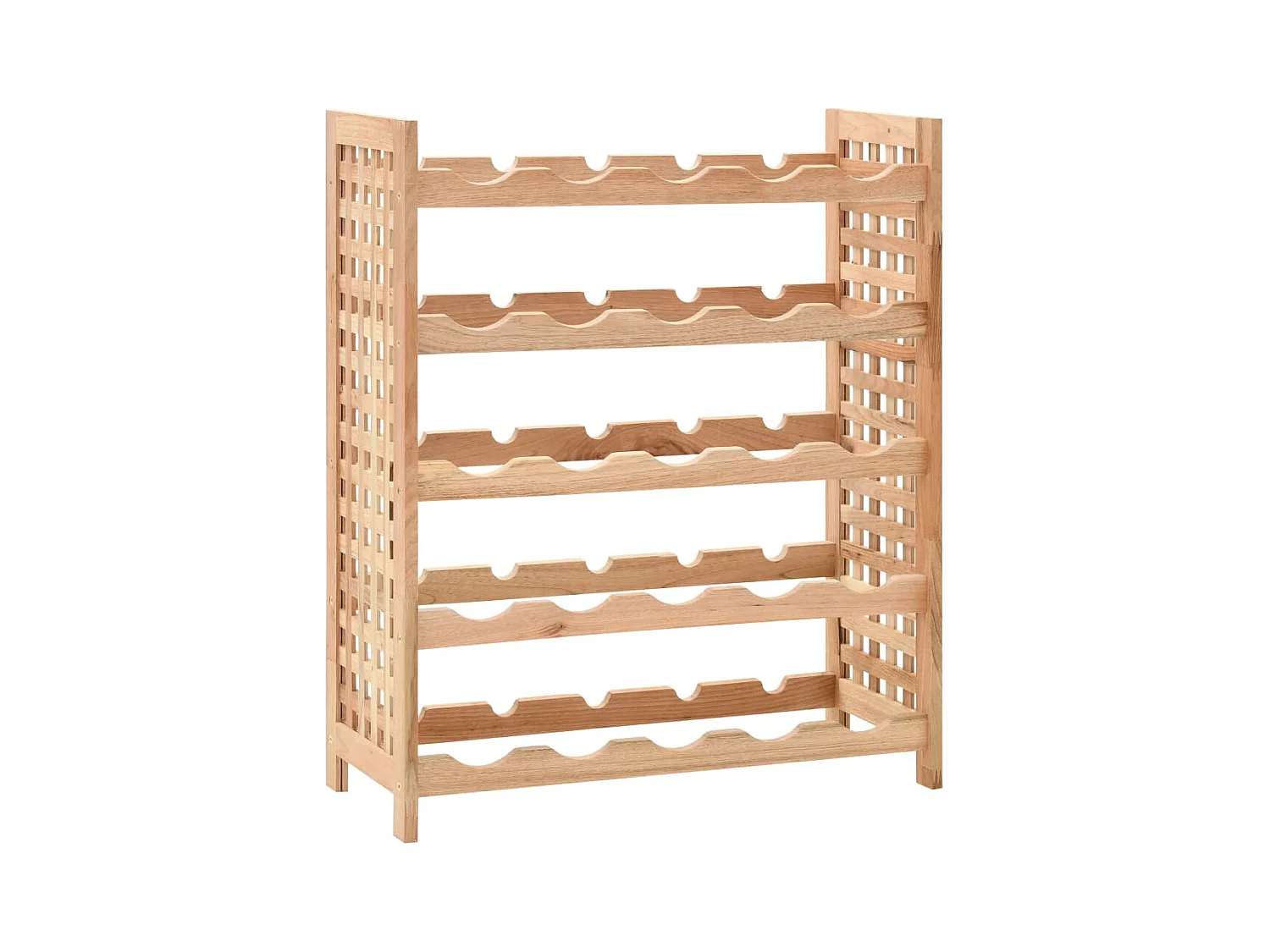 Casier à bouteilles pour 25 bouteilles Bois de noyer 63x25x73cm FR816272