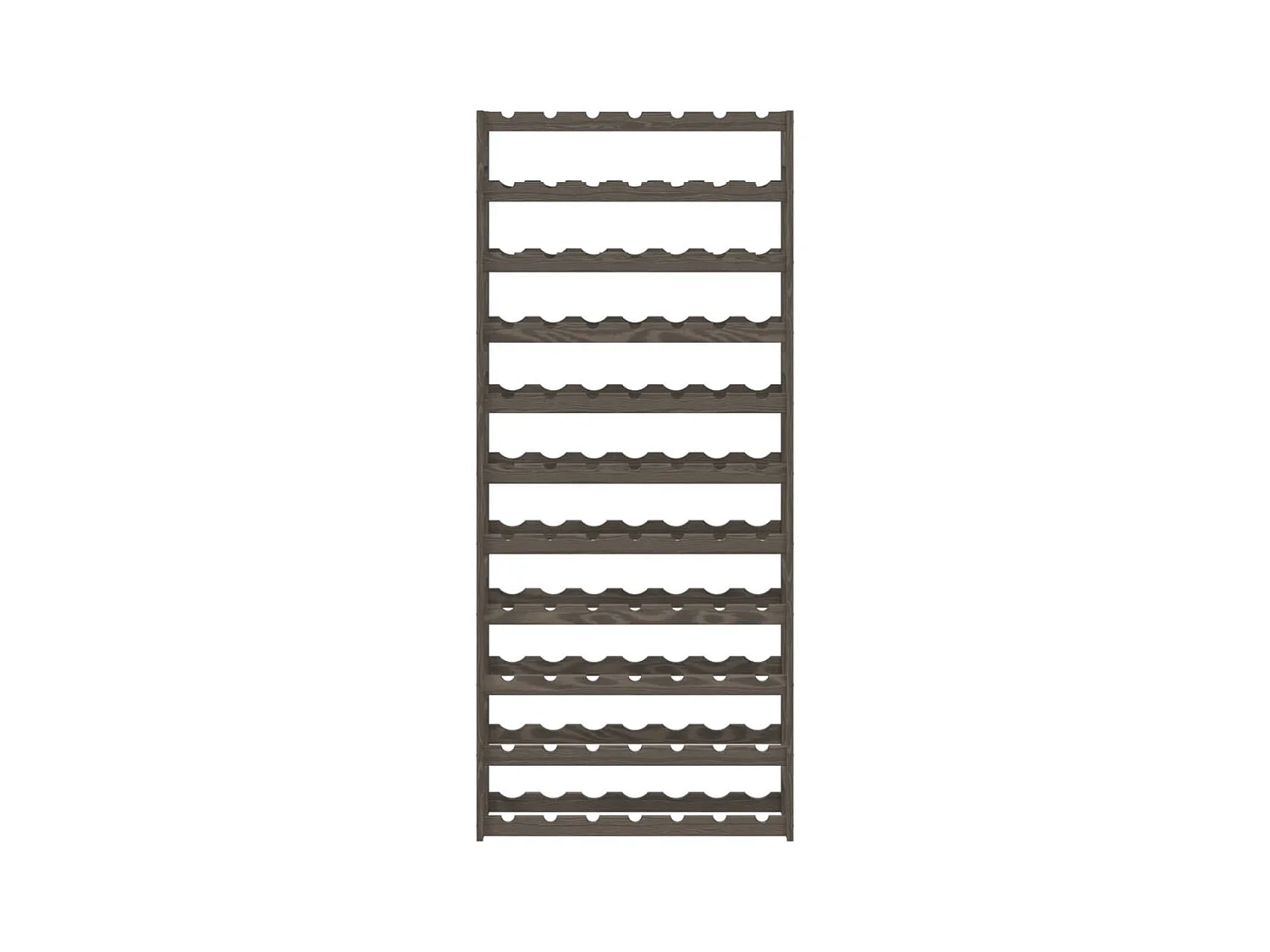 Casier à bouteilles pour 77 bouteilles gris bois pin solide FR728563
