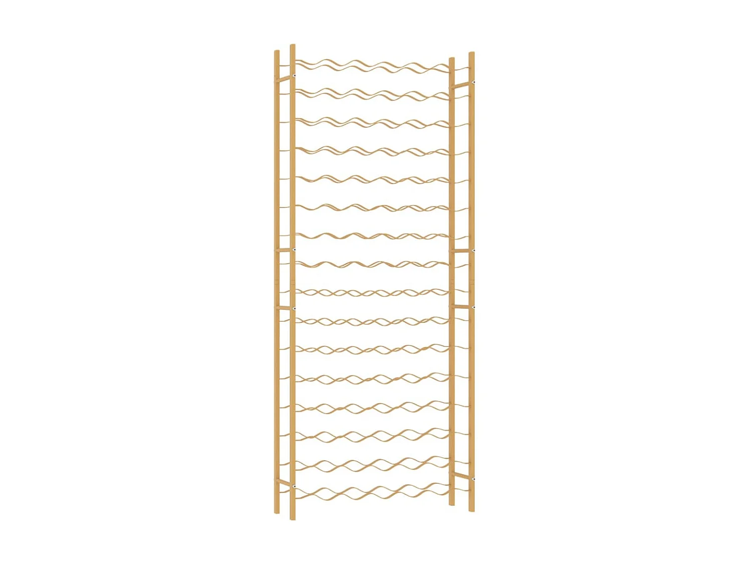 Casier à bouteilles pour 96 bouteilles Doré Métal FR367751
