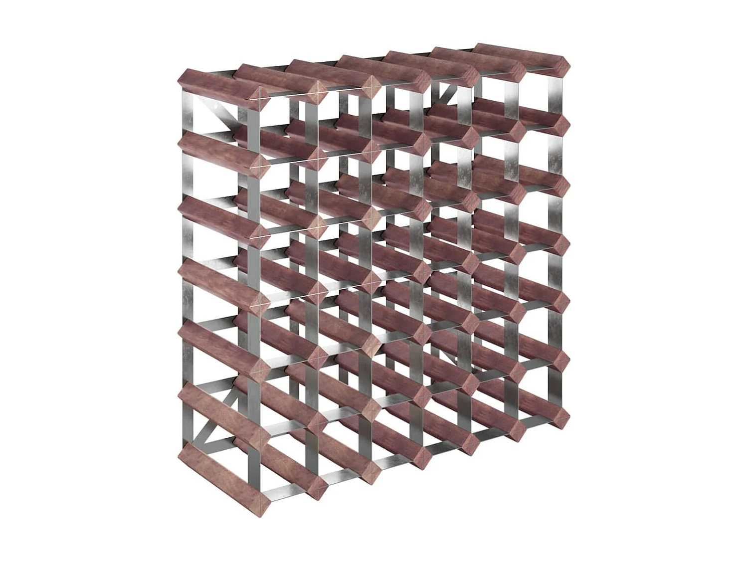 Casier à bouteilles pour 42 bouteilles Marron Bois pin solide FR866726