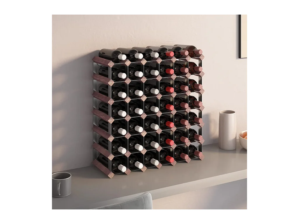 Casier à bouteilles pour 42 bouteilles Marron Bois pin solide FR866726