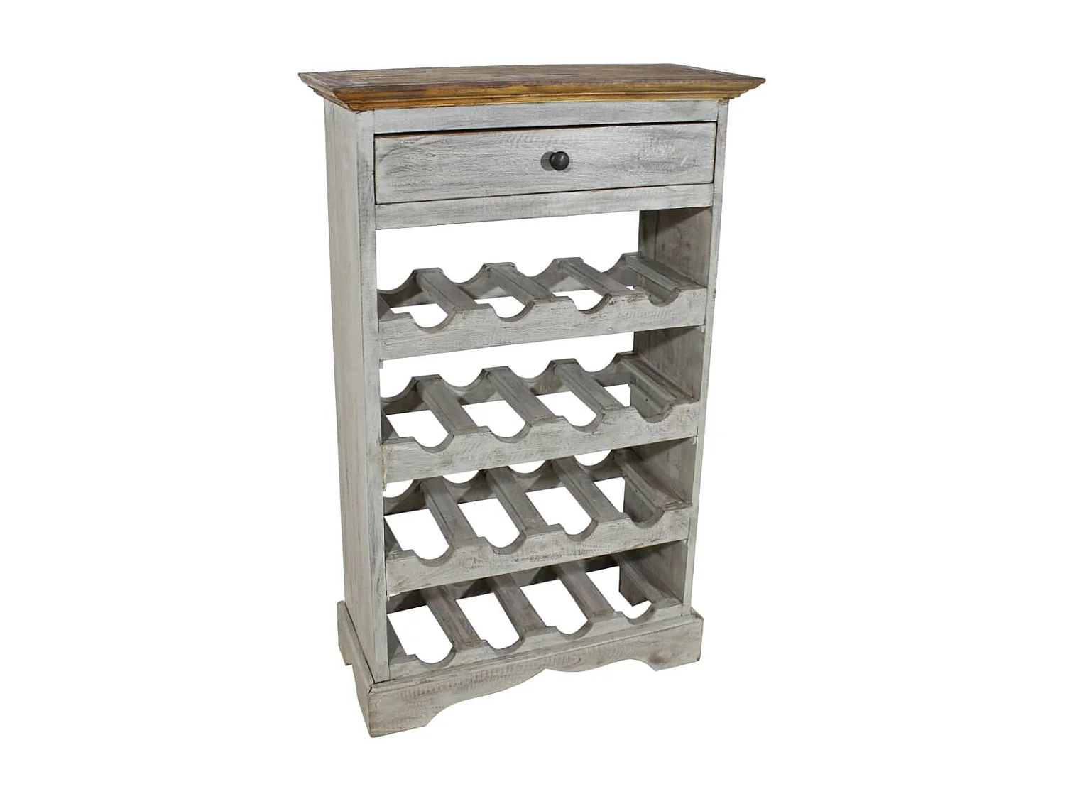 Garrafeira madeira reciclada maciça 55x23x85 cm PT954208