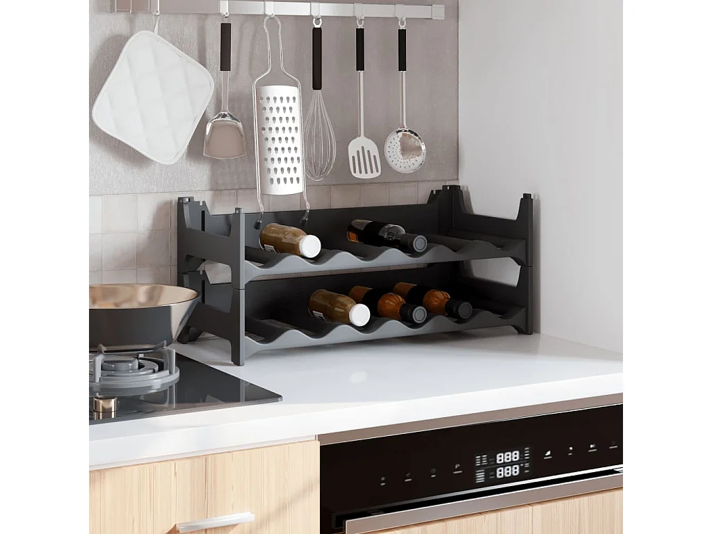 Casier à vin pour 12 bouteilles PP empilable FR130763