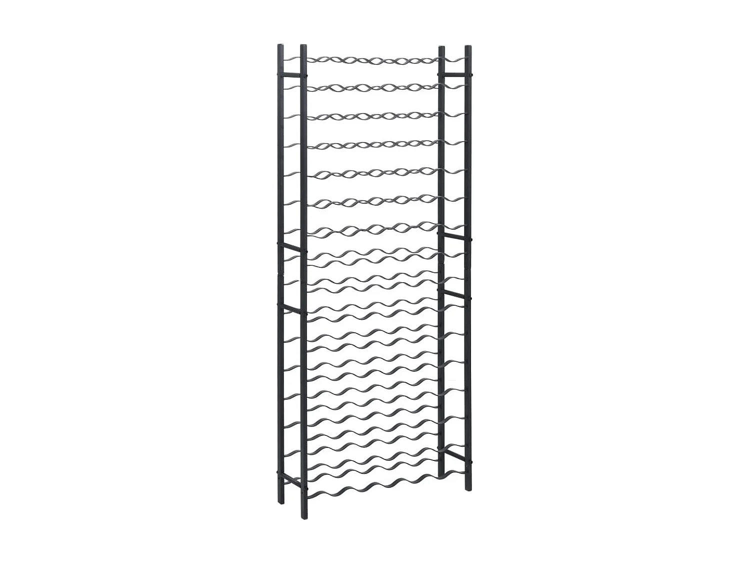 Casier à bouteilles pour 96 bouteilles Noir Fer FR877026