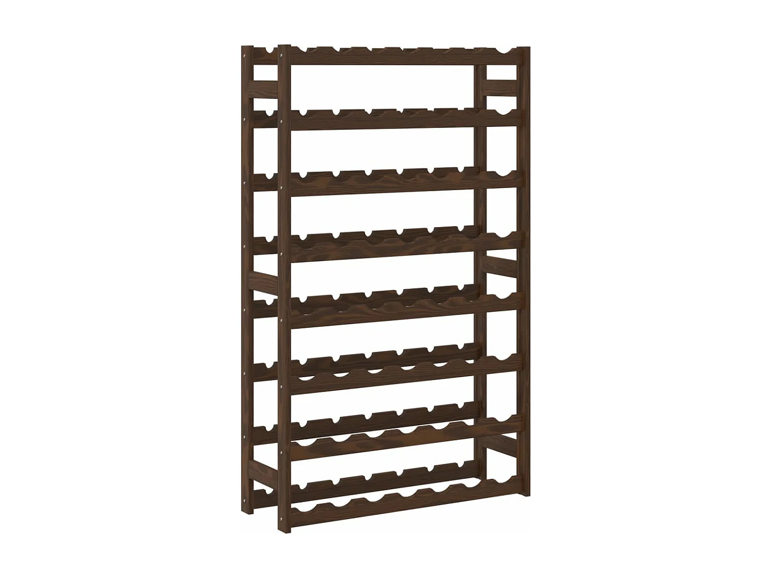 Casier à bouteilles pour 56 bouteilles marron bois pin solide FR102697
