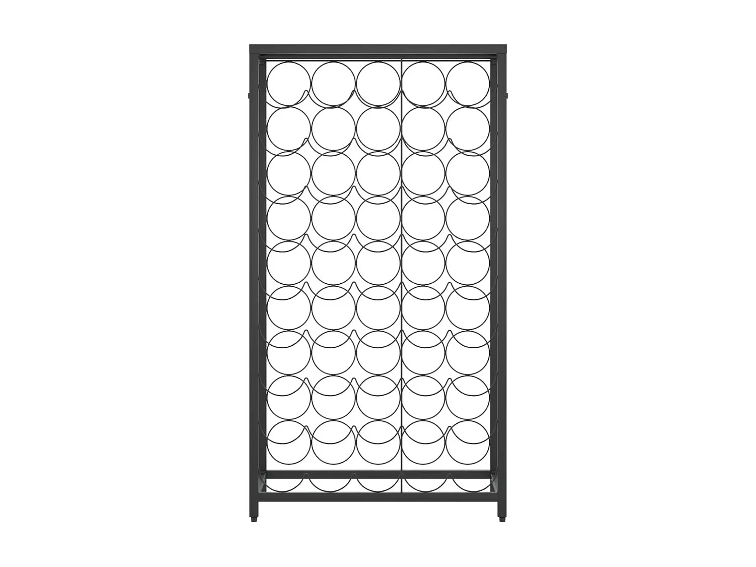 Botellero para 45 botellas hierro forjado negro 54x18x100 cm ES645414