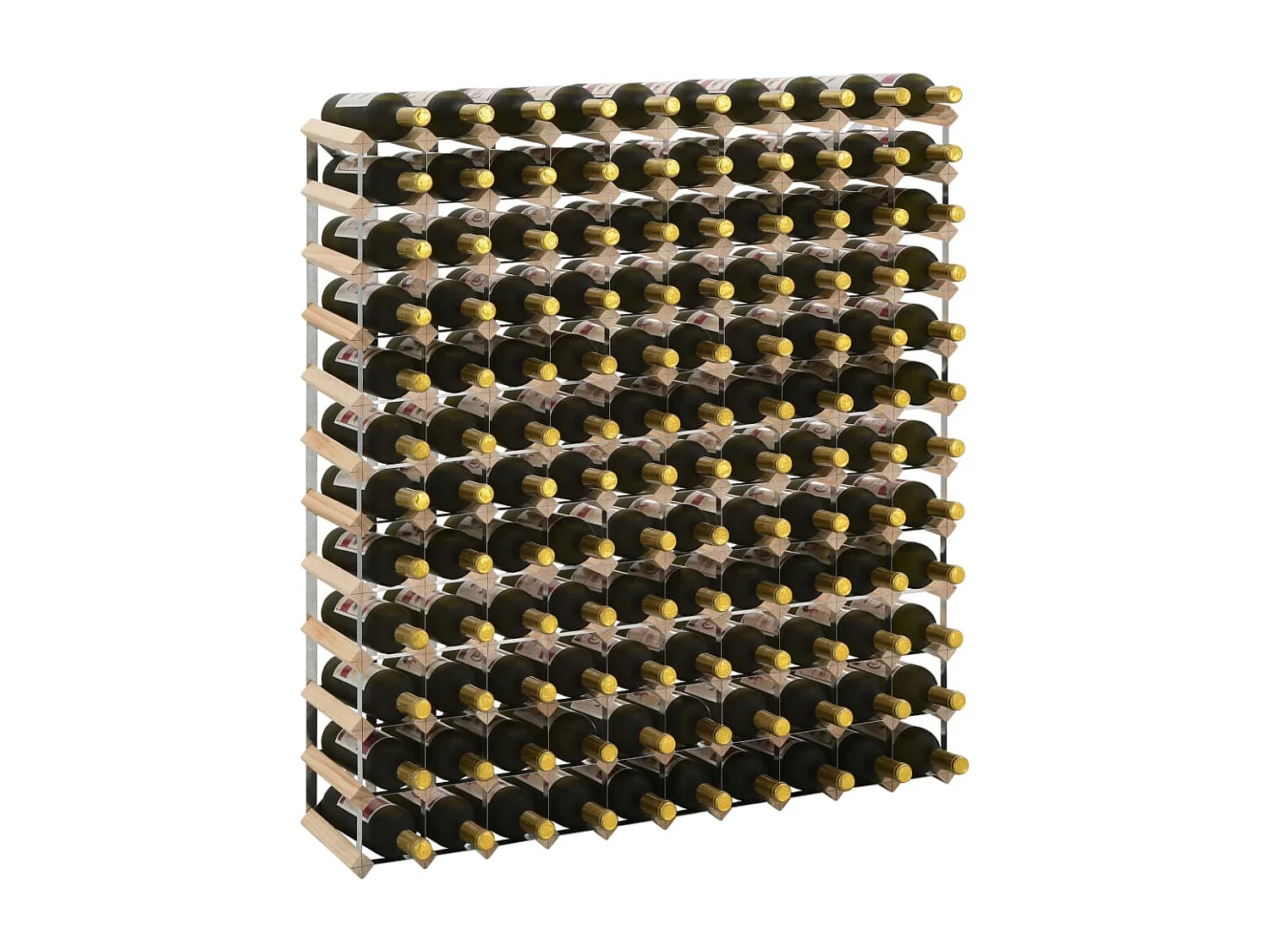 Botellero para 120 botellas de madera maciza de pino ES420967