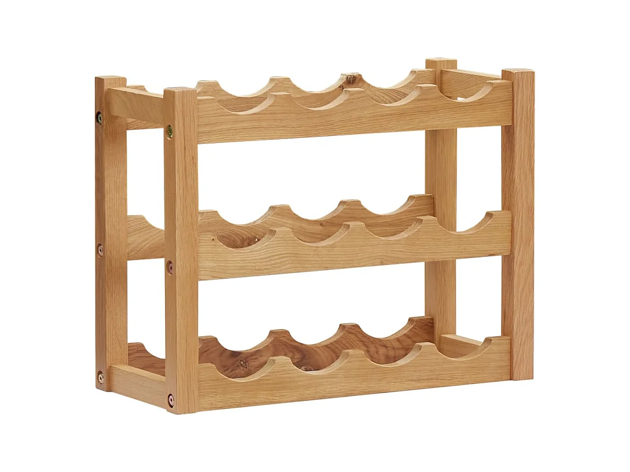 Casier à bouteilles 12 bouteilles 47x21x36 cm Bois de chêne FR853023