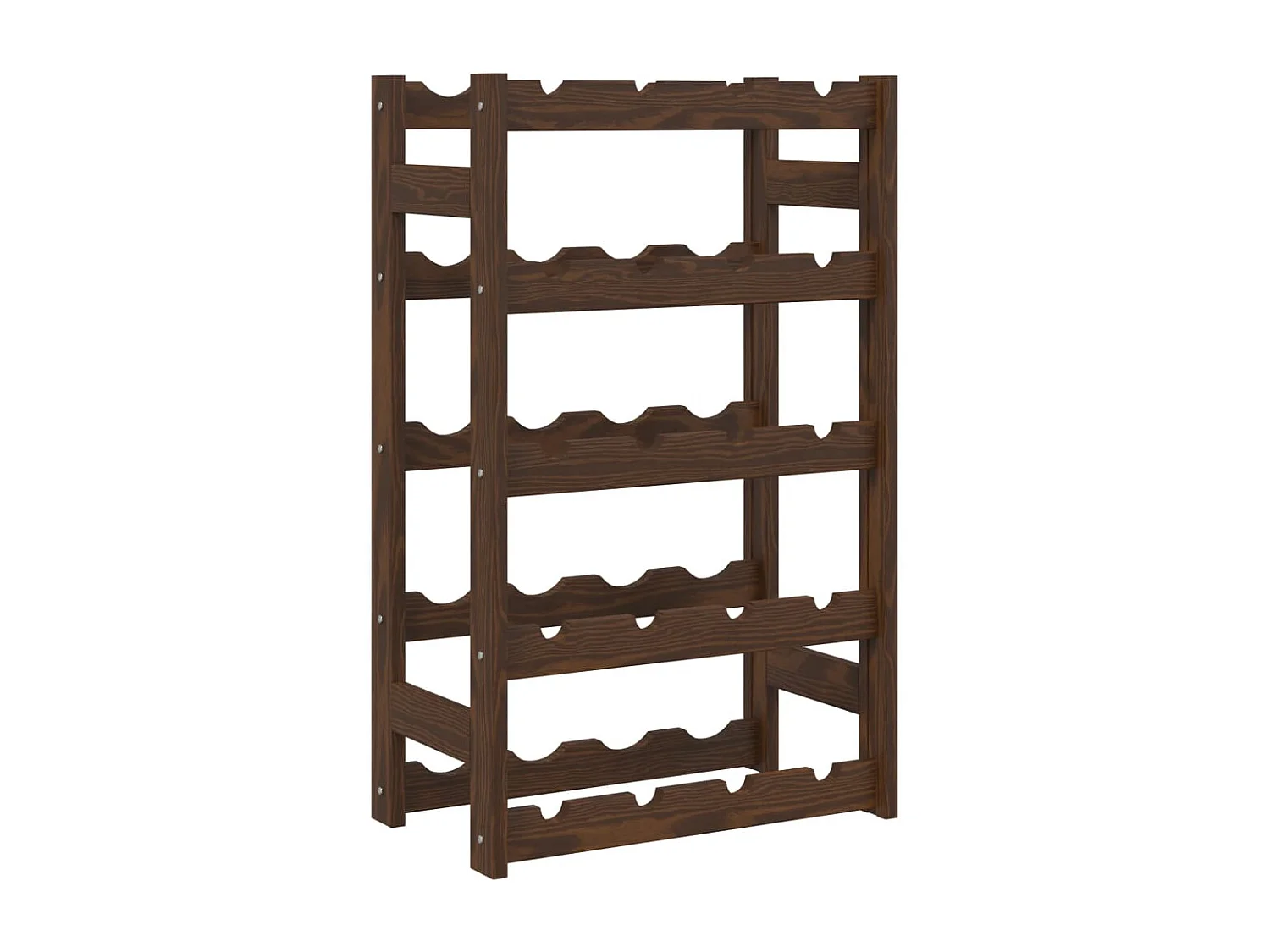Casier à bouteilles pour 20 bouteilles marron bois pin solide FR602903