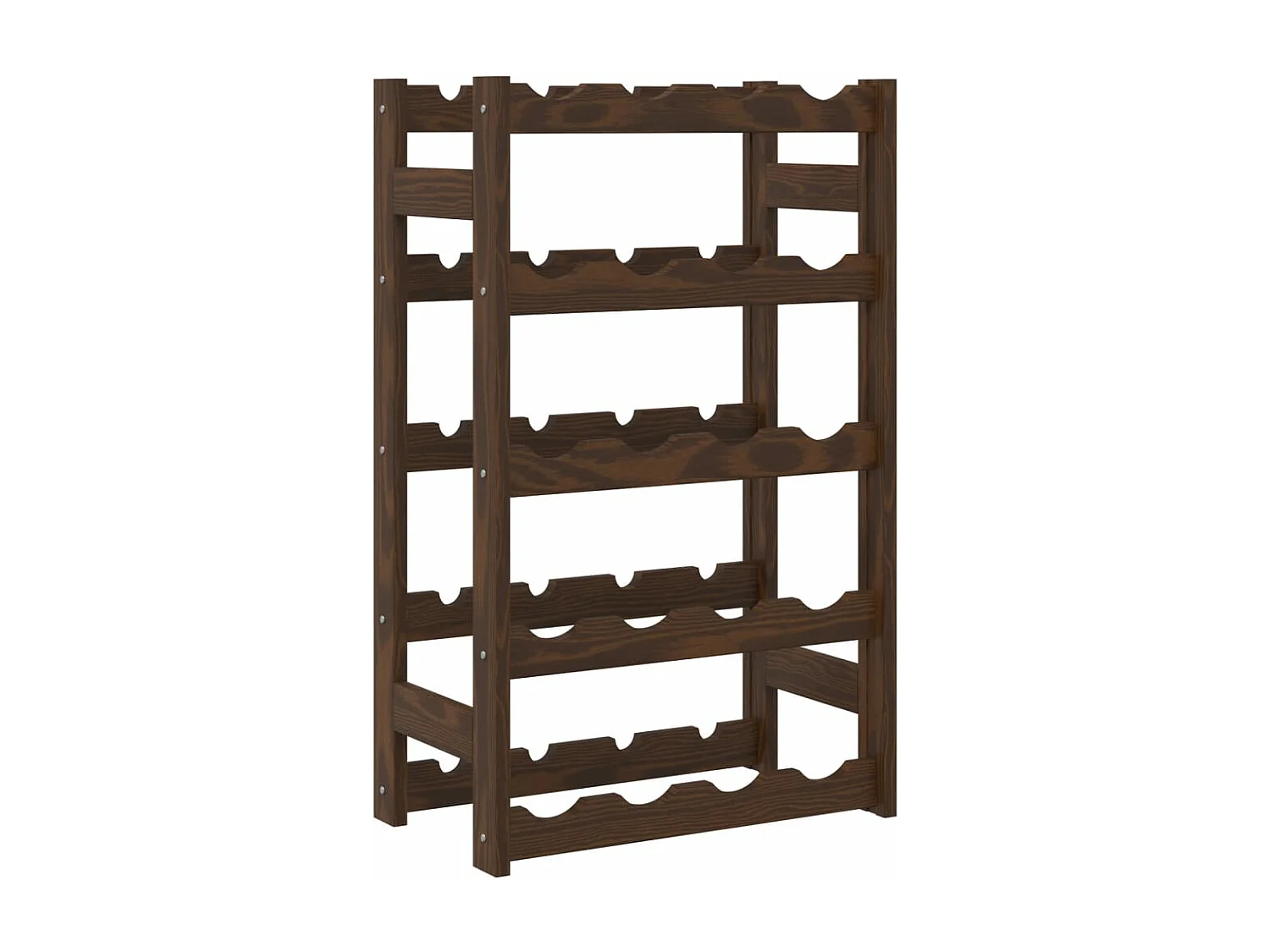 Casier à bouteilles pour 20 bouteilles marron bois pin solide FR602903