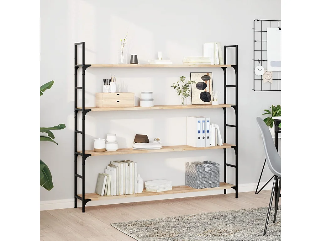 Wandschappen 2 st zwevend 160x20x2 cm onbehandeld acaciahout BE786181