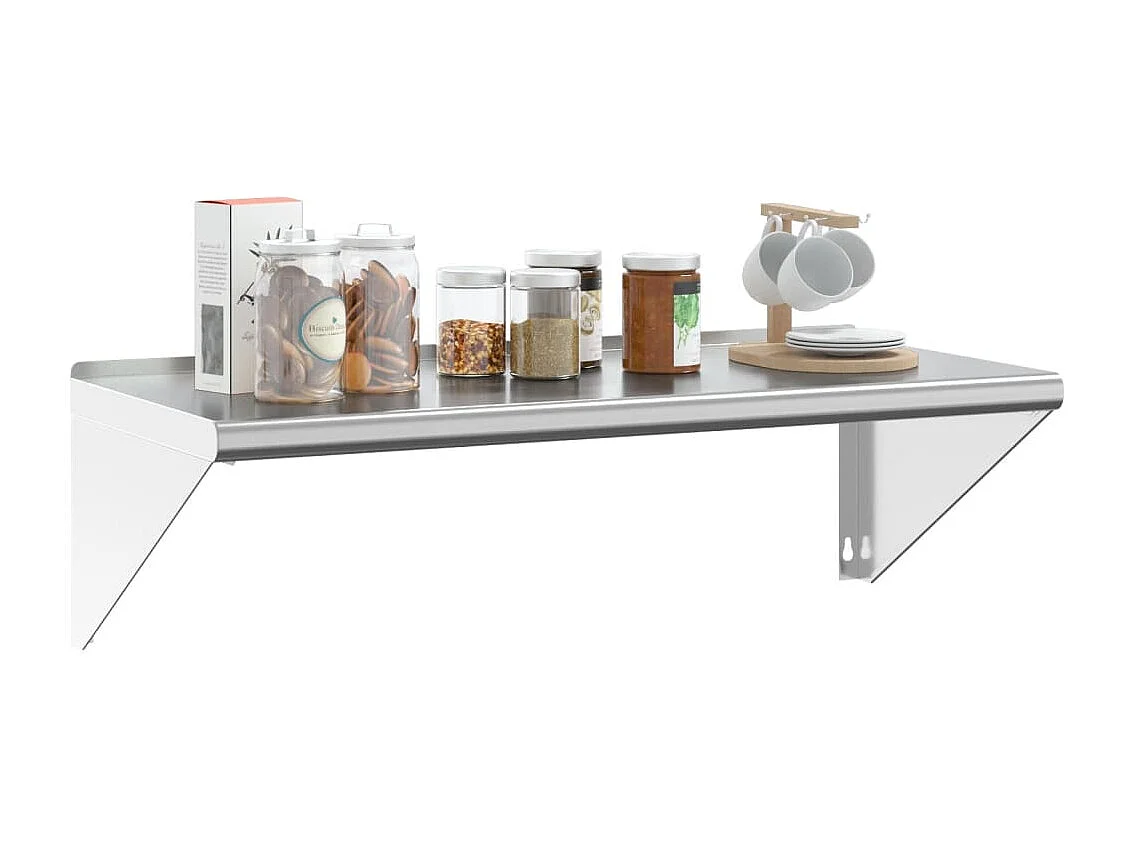 Étagère murale 100x45x31 cm argenté acier inoxydable FR444696