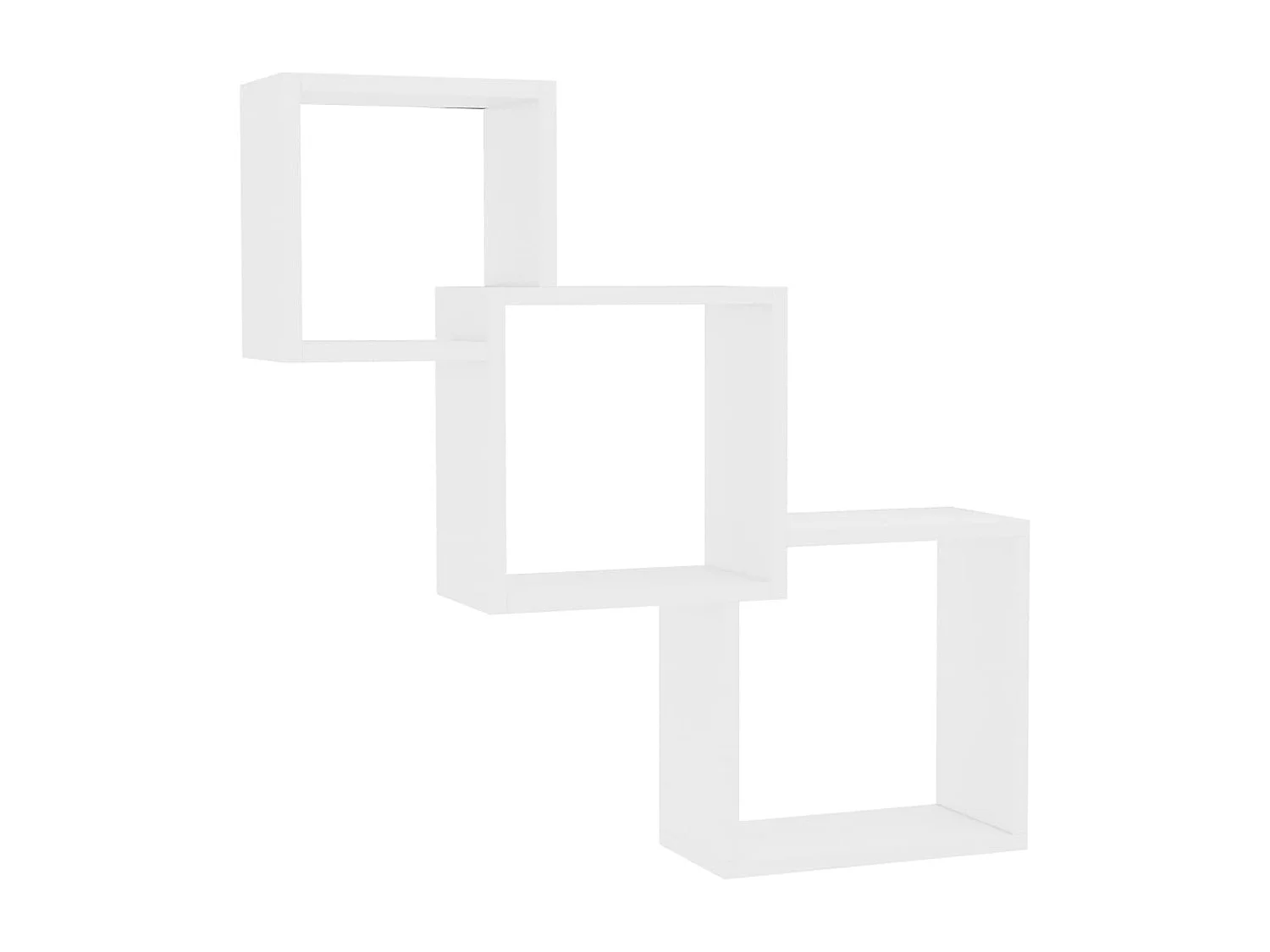 Étagères murales cubiques Blanc 68x15x68 cm Bois d'ingénierie FR354254