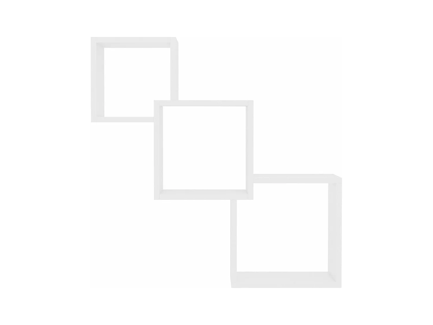 Estante de pared de cubo de madera contrachapada 68x15x68 cm ES863824