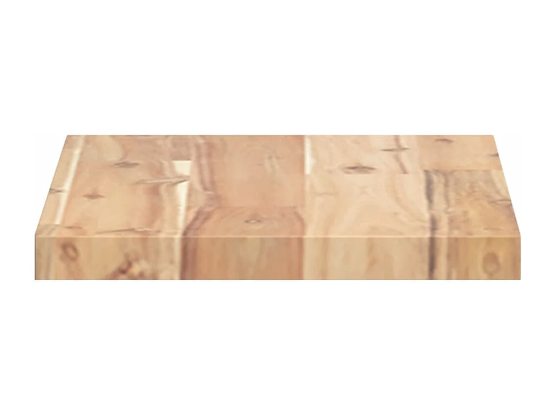 Estantes flotantes 3 uds madera acacia sin tratar 60x20x2 cm ES357001