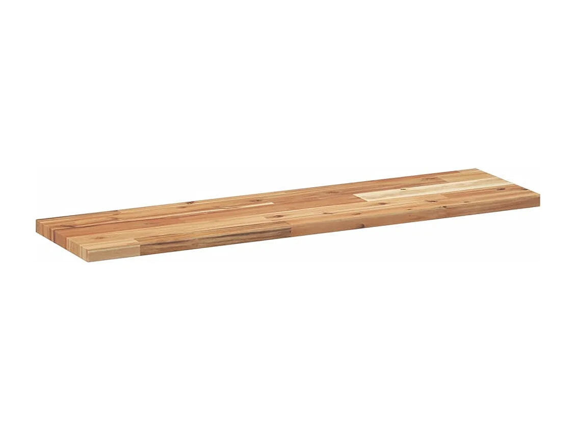 Estantes flotantes 2 uds madera acacia acabado aceite 80x20x2cm ES424427