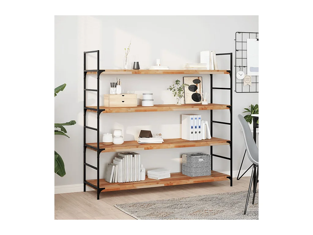 Etagère murale 160x40x4 cm acacia massif finition à l'huile FR868495