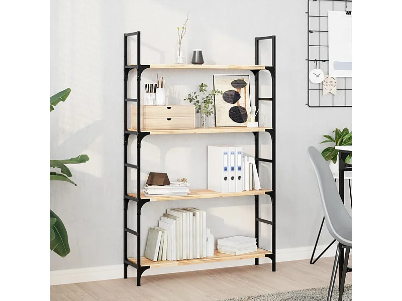 Wandschappen 2 st zwevend 100x20x2 cm onbehandeld acaciahout BE130938