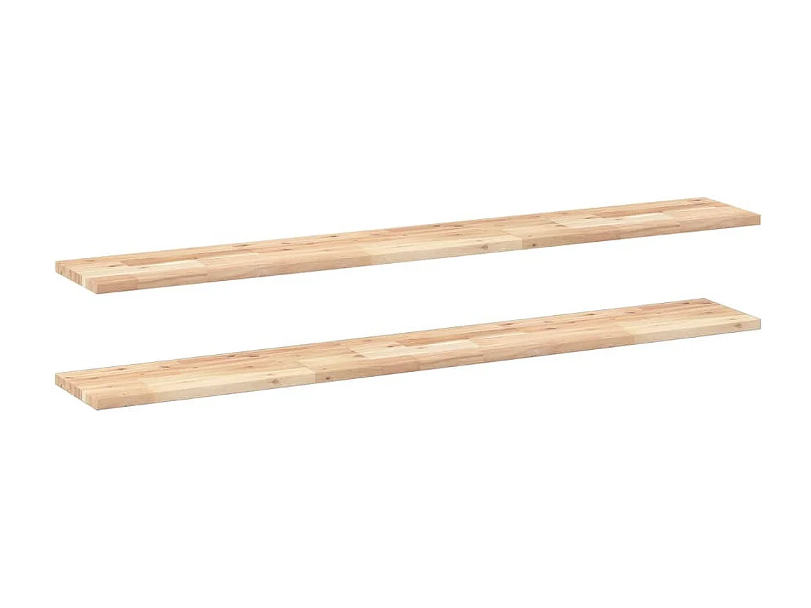 Etagères murales 2 pcs 120x20x2 cm acacia massif non traité FR852054