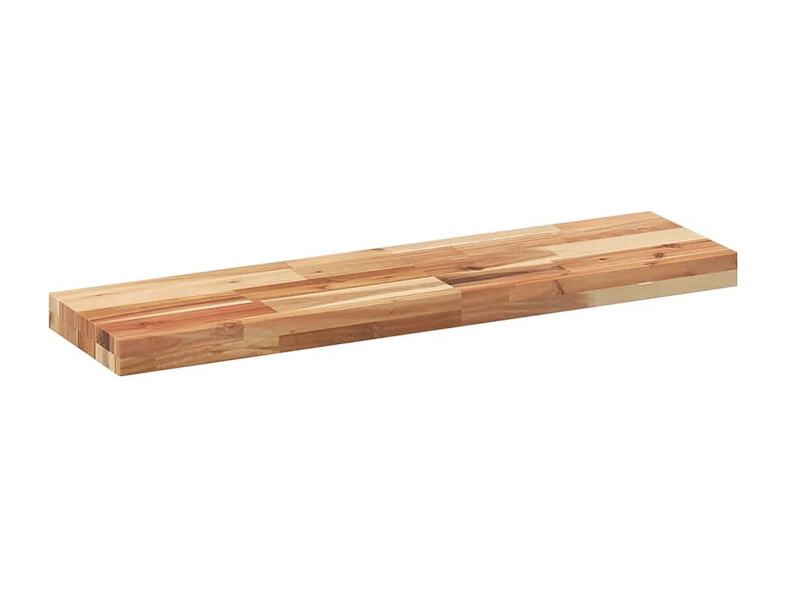 Estante flotante 4 uds madera acacia acabado aceite 100x20x4 cm ES723777