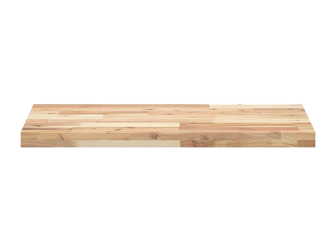 Estantes flotantes 4 uds madera acacia sin tratar 160x40x4 cm ES549927