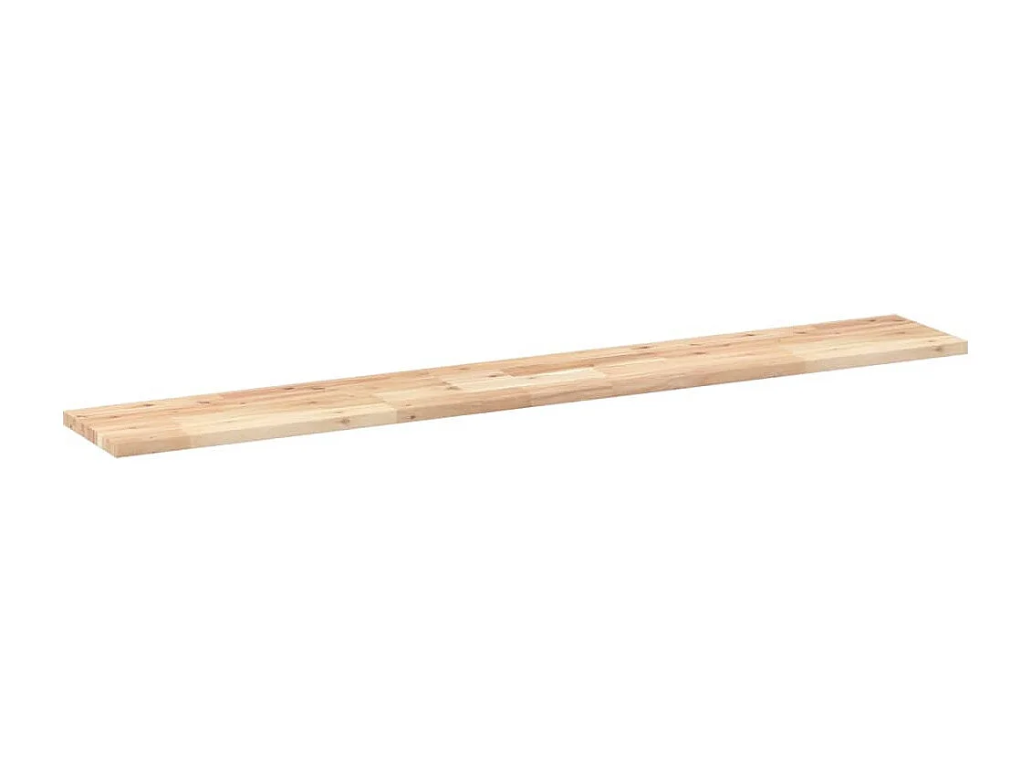 Estantes flotantes 4 uds madera acacia sin tratar 120x20x2 cm ES165587