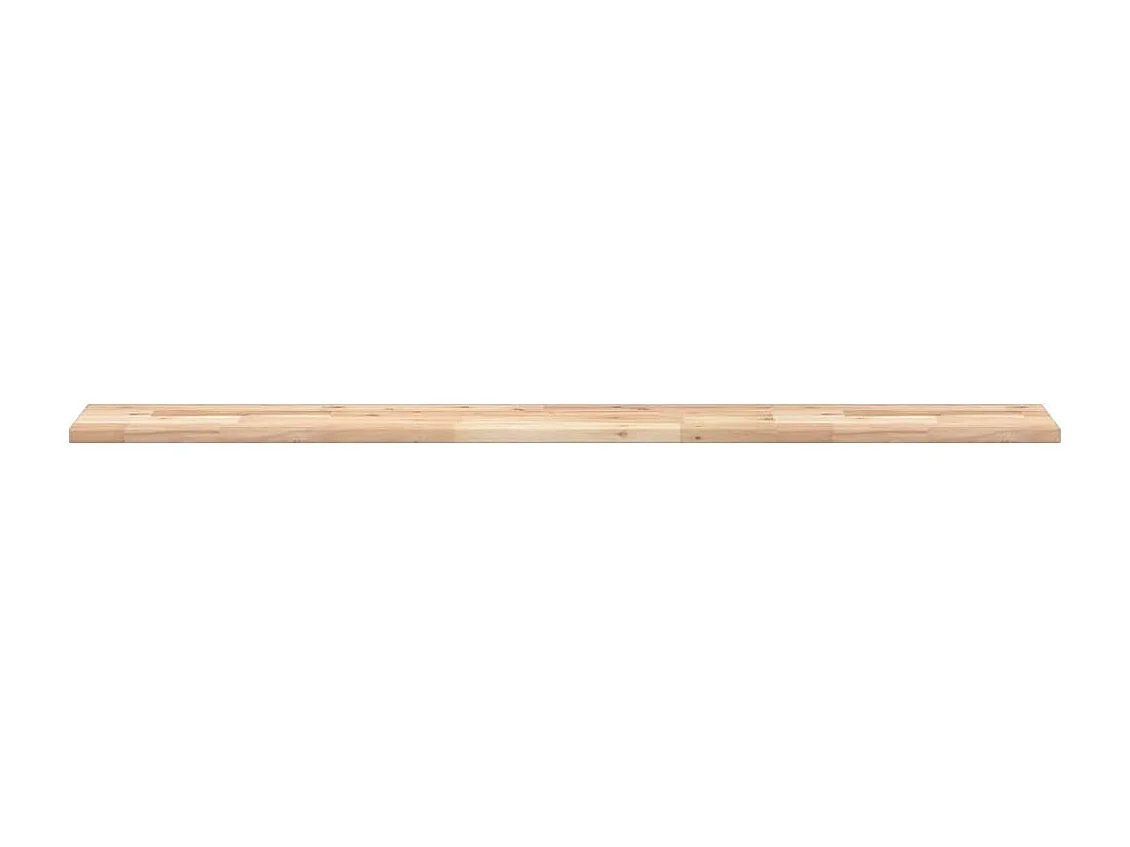 Estantes flotantes 4 uds madera acacia sin tratar 120x20x2 cm ES165587