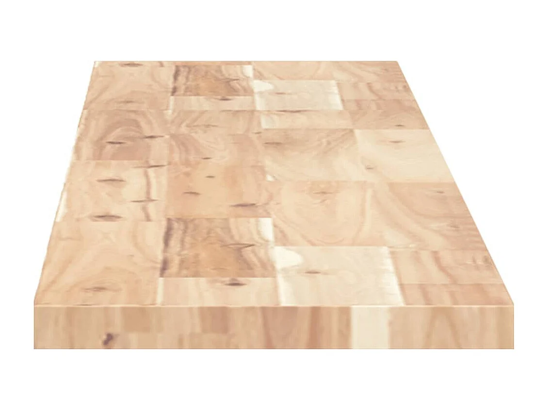 Estantes flotantes 4 uds madera acacia sin tratar 120x20x2 cm ES165587