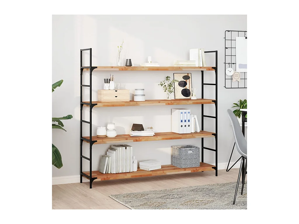 Etagère murale 160x30x4 cm acacia massif finition à l'huile FR974101