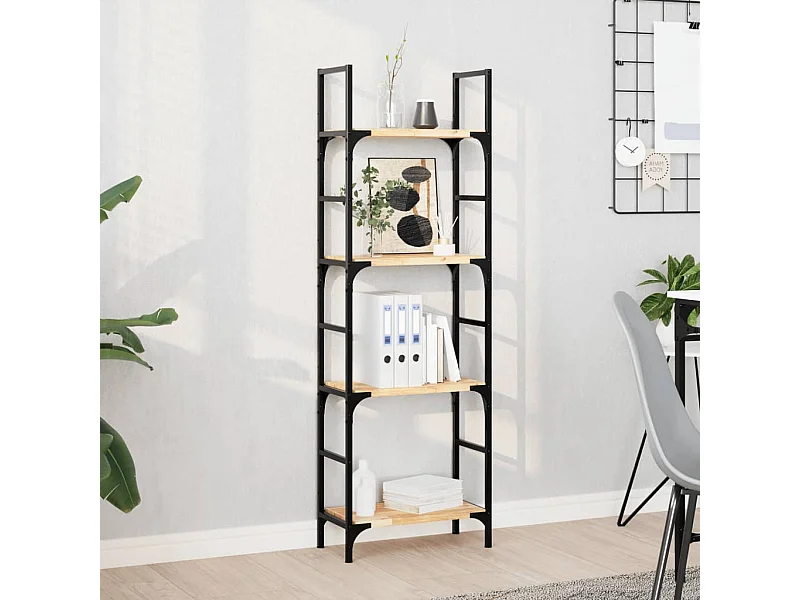 Wandschappen 4 st zwevend 40x20x2 cm onbehandeld acaciahout BE479396