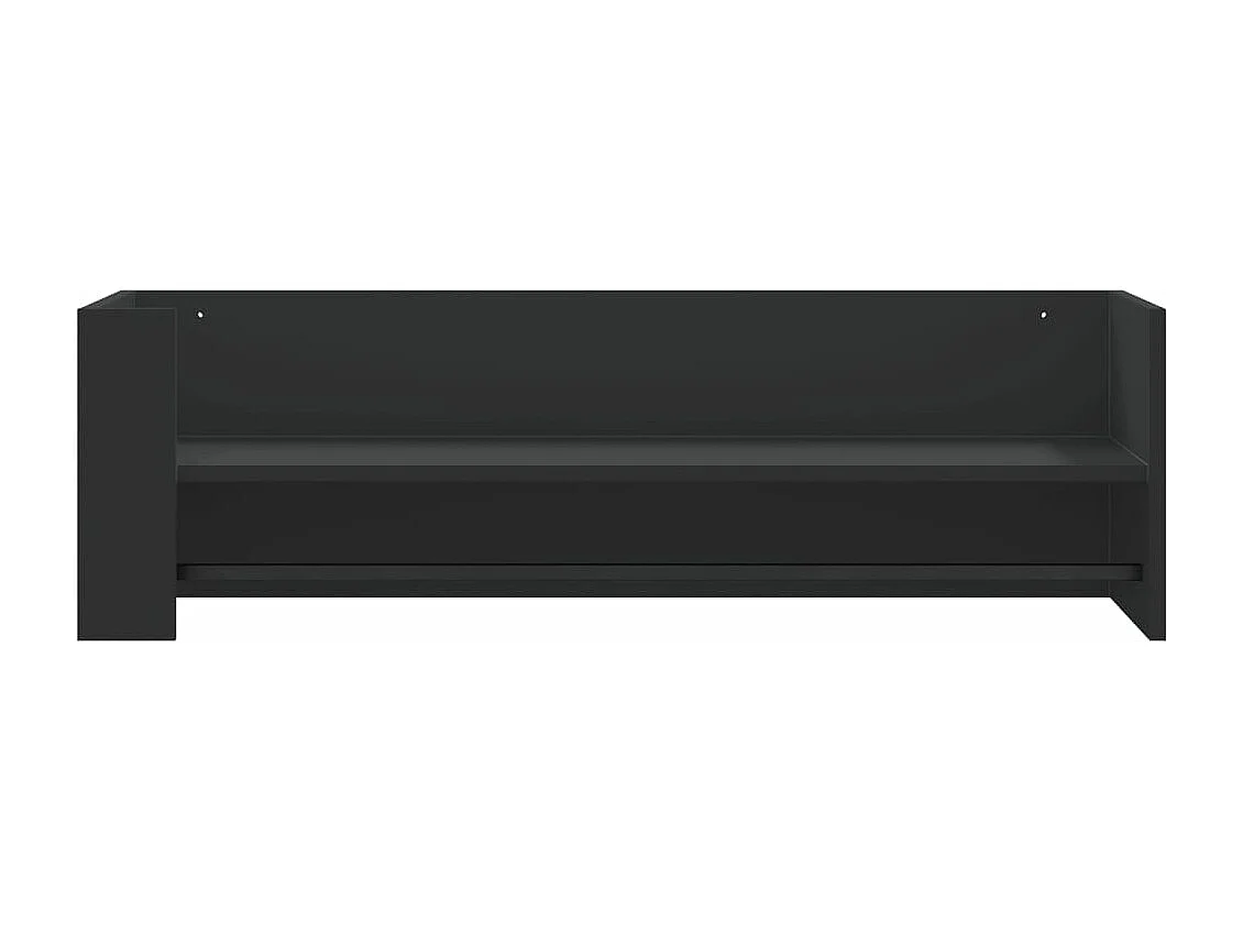 Étagère murale noir 100x35x30,5 cm bois d'ingénierie FR483466