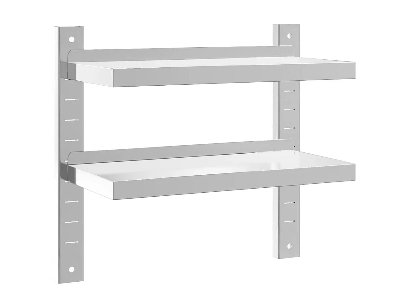 Étagère murale 2 niveaux 50x23,5x60 cm argenté acier inoxydable FR695008