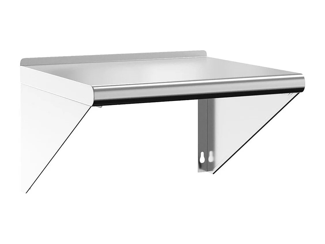 Estante de pared acero inoxidable plateado 50x45x31 cm ES319498