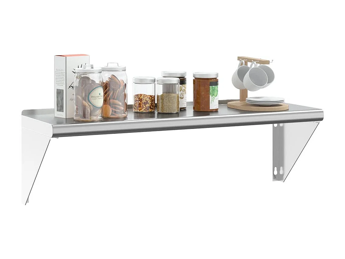 Étagère murale 100x30x31 cm argenté acier inoxydable FR871107