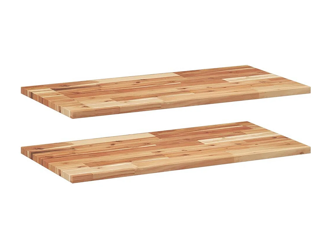 Etagères murales 2 pcs 60x40x2 cm acacia massif à l'huile FR610736