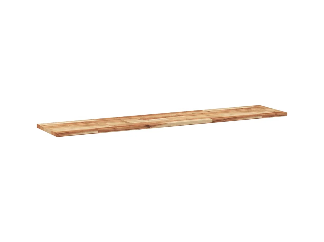 Estante flotante 3 uds madera acacia acabado aceite 140x30x2 cm ES262153