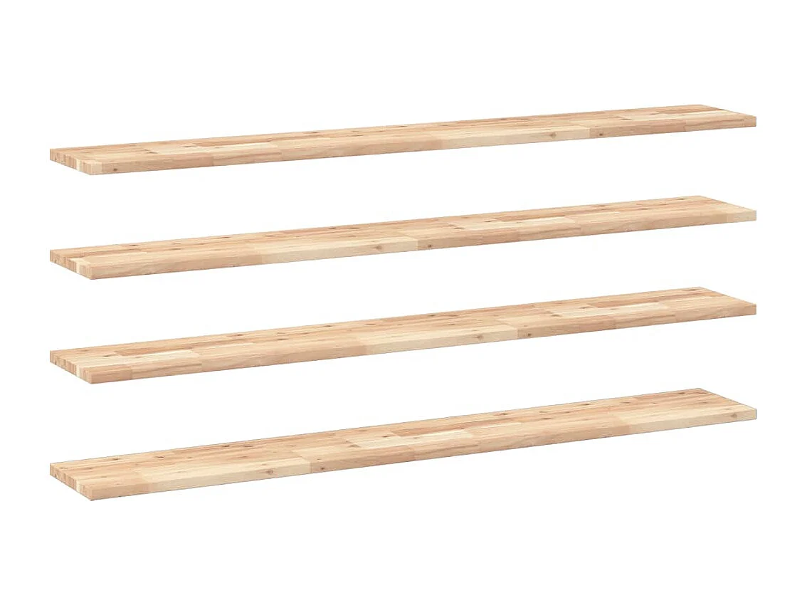 Etagères murales 4 pcs 140x20x2 cm acacia massif non traité FR103624