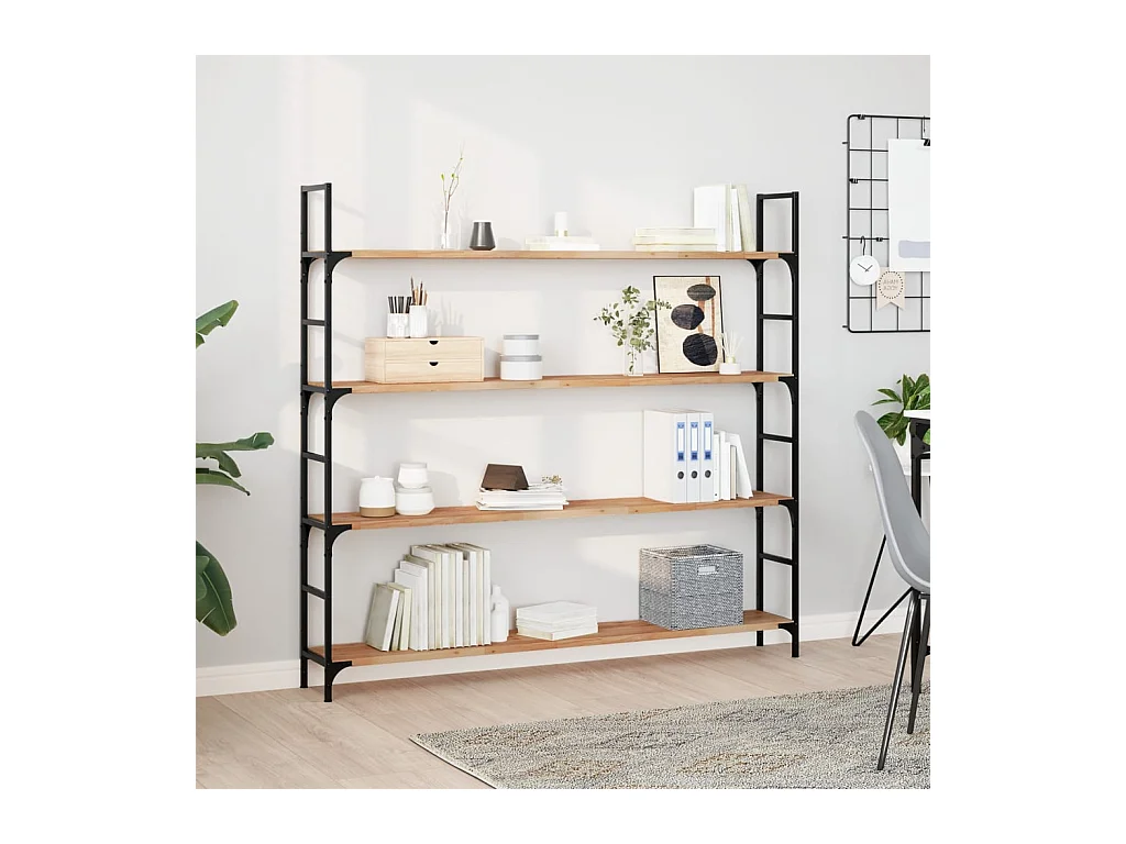 Etagère murale 160x20x2 cm acacia massif finition à l'huile FR406630