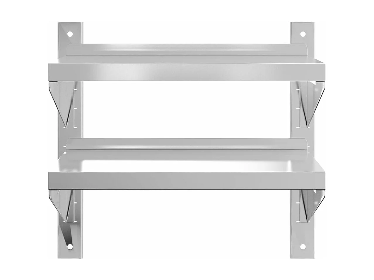 Estante de pared acero inoxidable plateado 50x30x60 cm ES164768