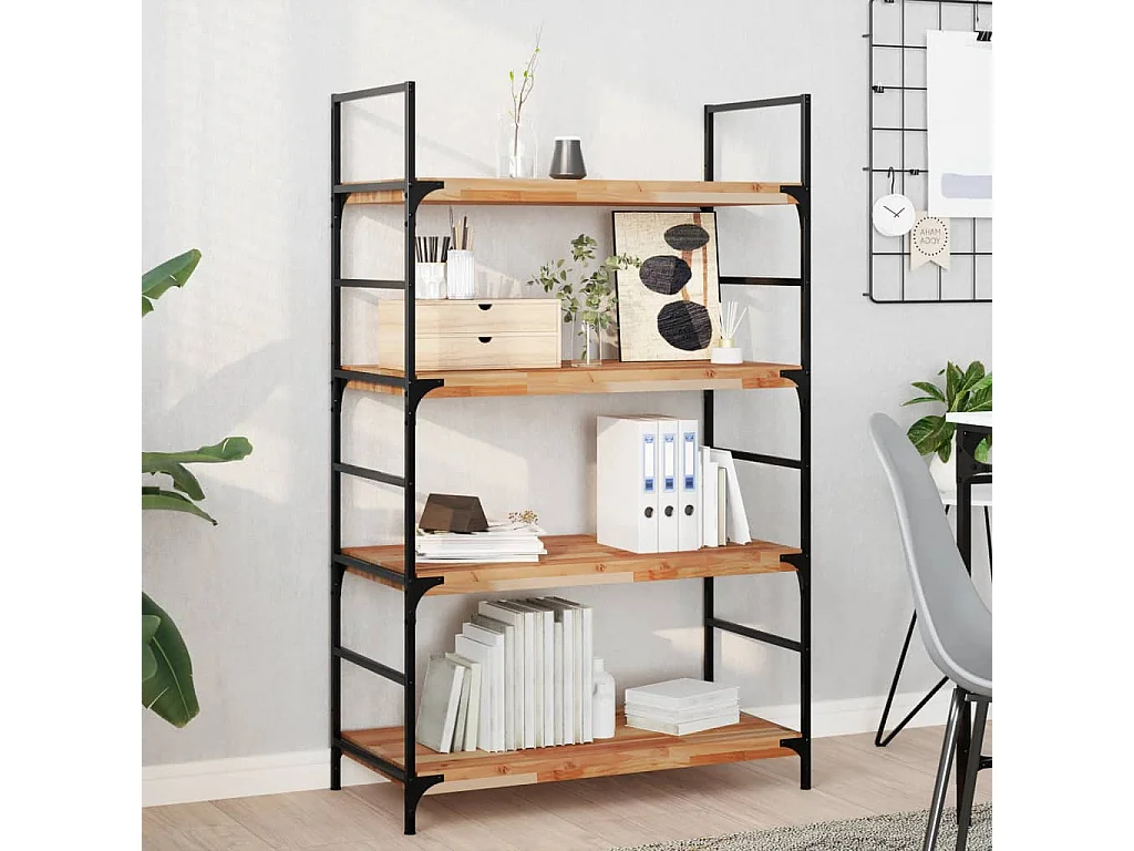 Etagère murale 100x40x4 cm acacia massif finition à l'huile FR652727