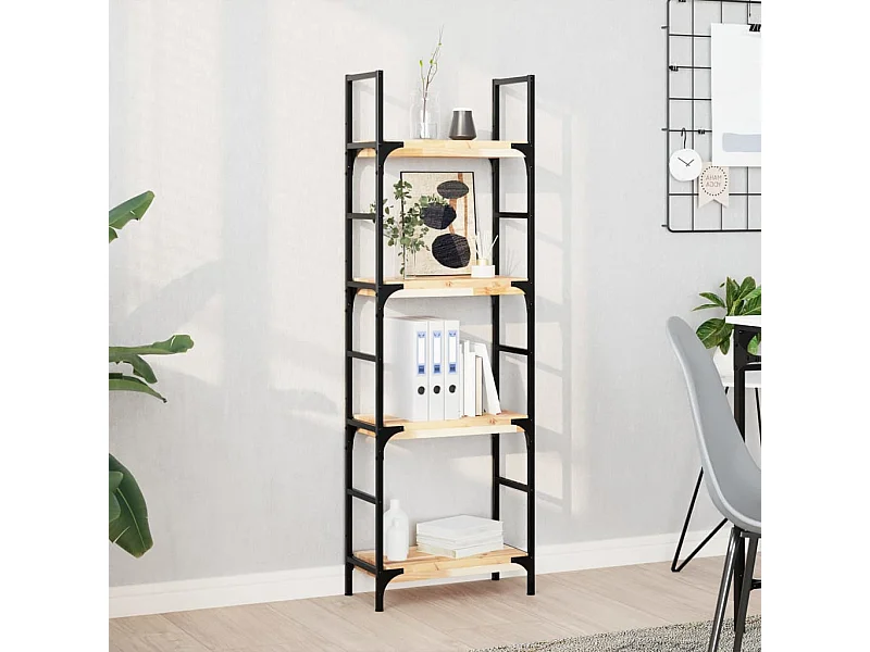 Estantes flotantes 2 uds madera acacia sin tratar 60x20x4 cm ES910203