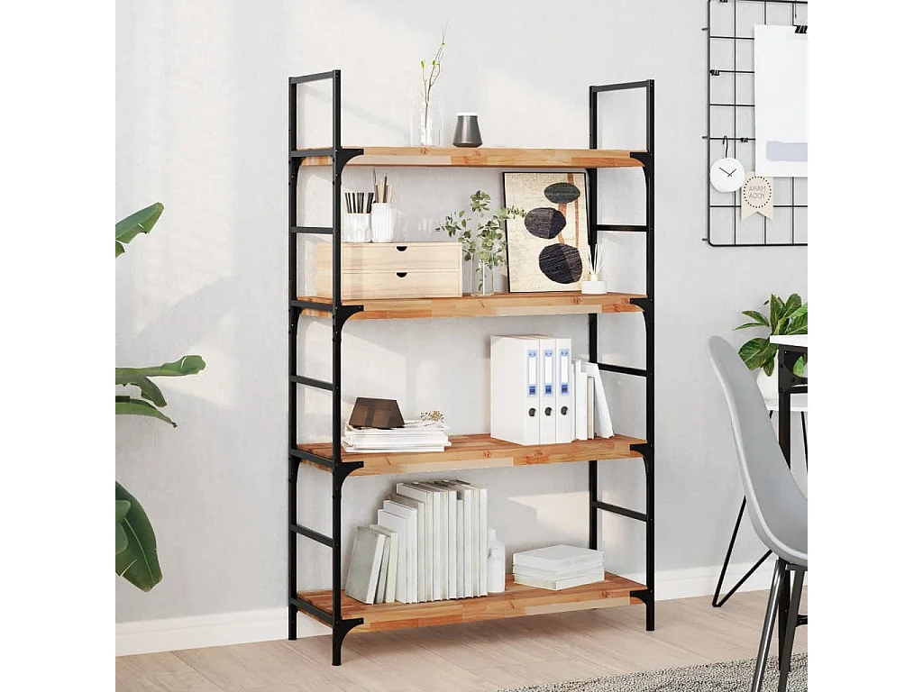 Etagère murale 100x30x4 cm acacia massif finition à l'huile FR630809