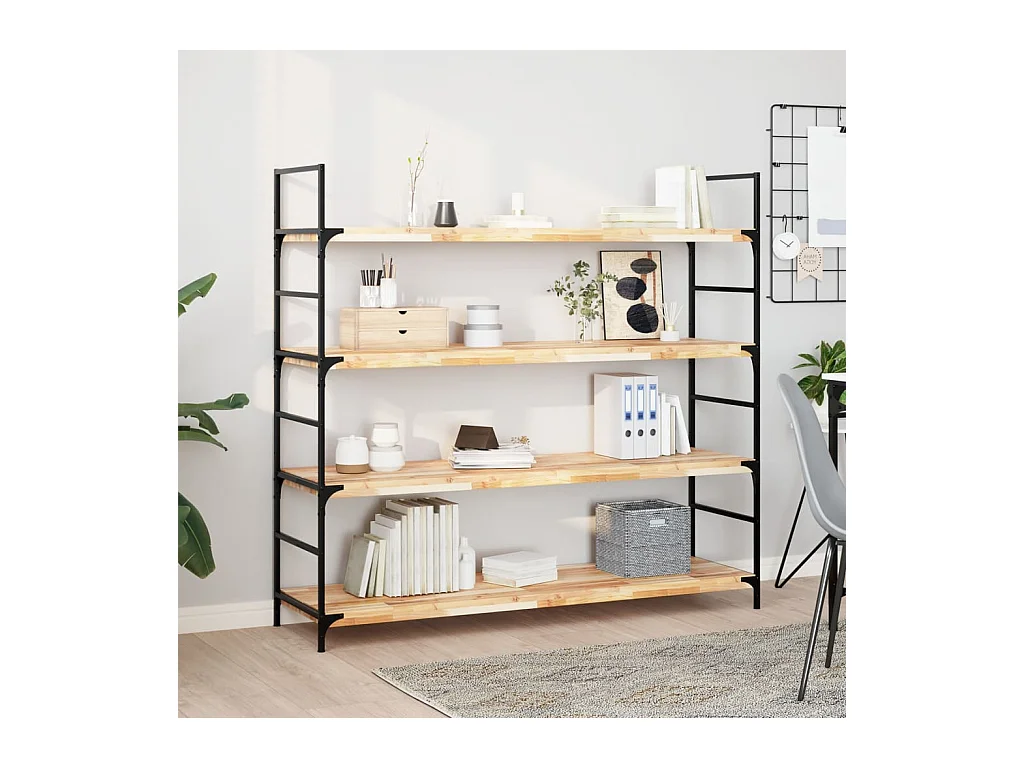 Etagère murale 120x40x4 cm bois d'acacia massif non traité FR516448